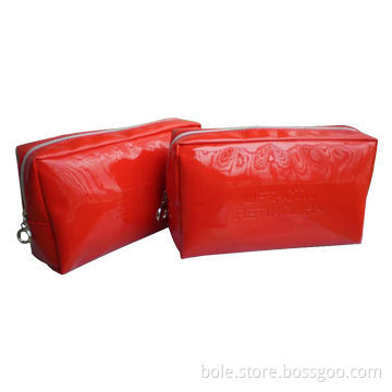 Promotion cosmetic bag, made of vinyl, various colors and materials available